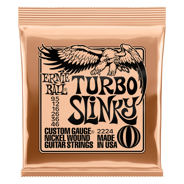 Ernie Ball Turbo Slinky Nickelwound Electric Guitar Strings 9.5 - 46 Gauge - El Cajon Guitars and Music