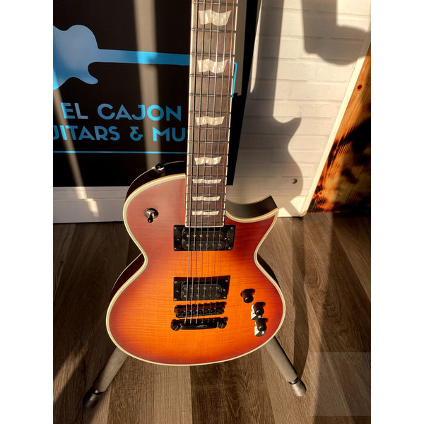 ESP LTD Deluxe EC - 1000T CTM Electric Guitar Tobacco Sunburst Satin with Case - Open Box Special - El Cajon Guitars and Music
