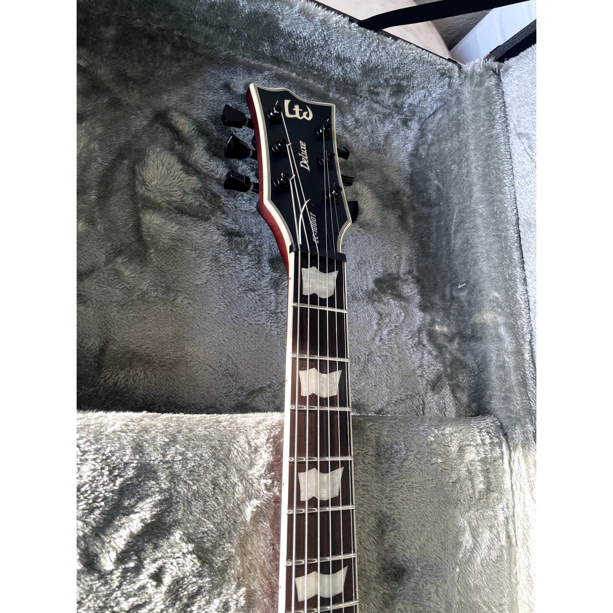 ESP LTD Deluxe EC - 1000T CTM Electric Guitar Tobacco Sunburst Satin with Case - Open Box Special - El Cajon Guitars and Music