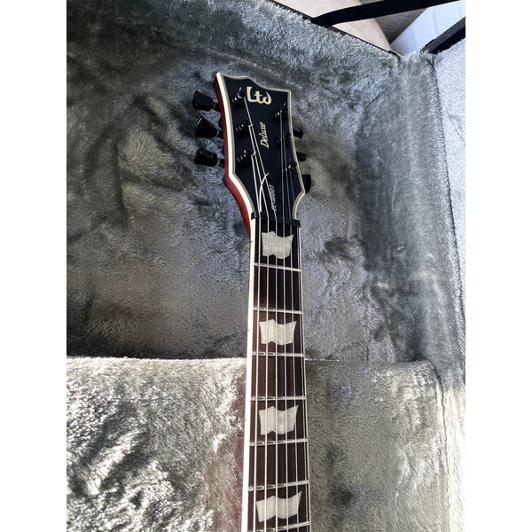 ESP LTD Deluxe EC - 1000T CTM Electric Guitar Tobacco Sunburst Satin with Case - Open Box Special - El Cajon Guitars and Music
