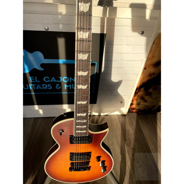 ESP LTD Deluxe EC - 1000T CTM Electric Guitar Tobacco Sunburst Satin with Case - Open Box Special - El Cajon Guitars and Music