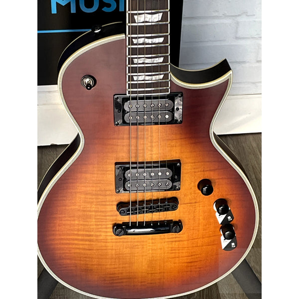 ESP LTD Deluxe EC - 1000T CTM Electric Guitar Tobacco Sunburst Satin with Case - Open Box Special - El Cajon Guitars and Music