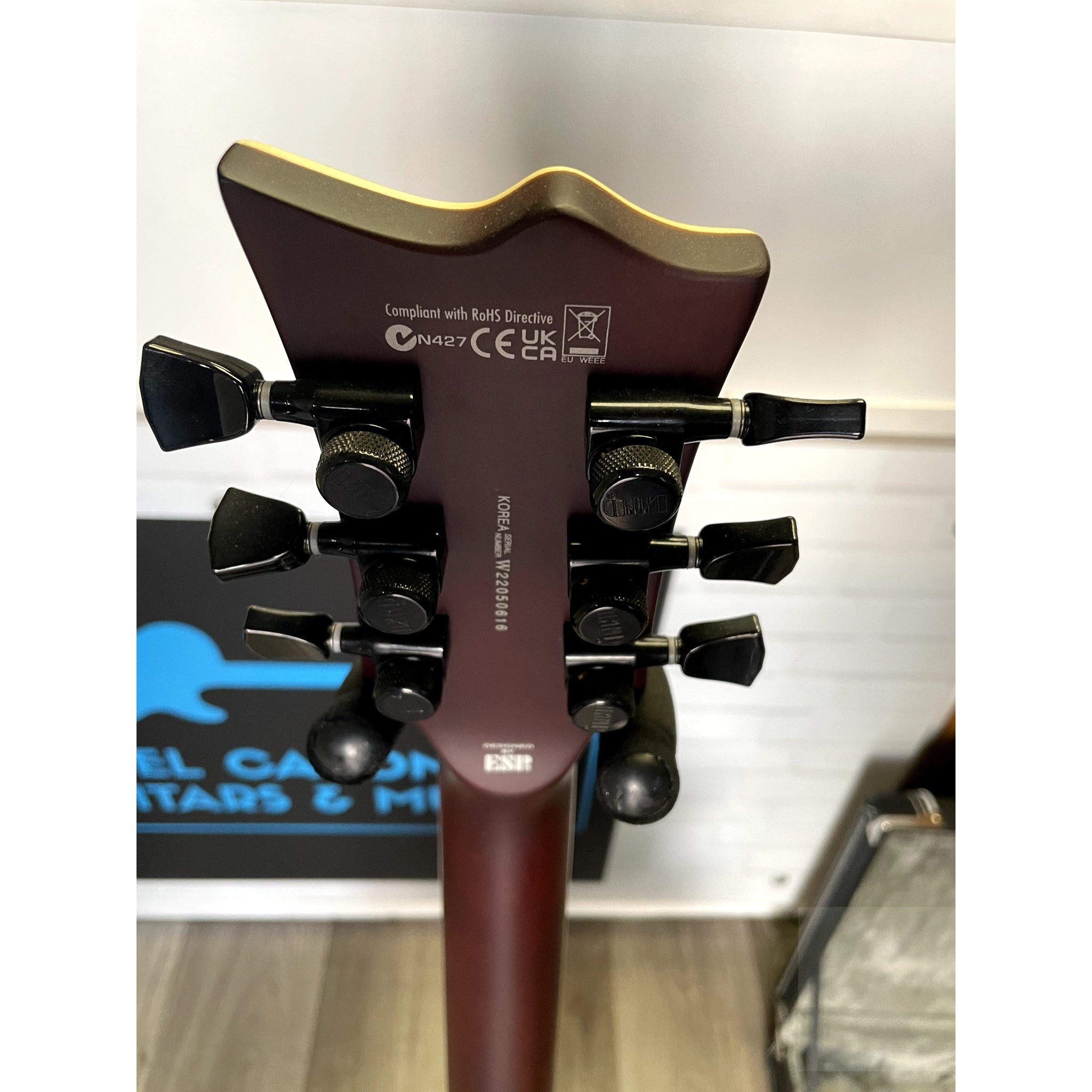ESP LTD Deluxe EC - 1000T CTM Electric Guitar Tobacco Sunburst Satin with Case - Open Box Special - El Cajon Guitars and Music