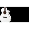 European Spruce - African Mahogany Discovery S Concert Satin White CE - El Cajon Guitars and Music