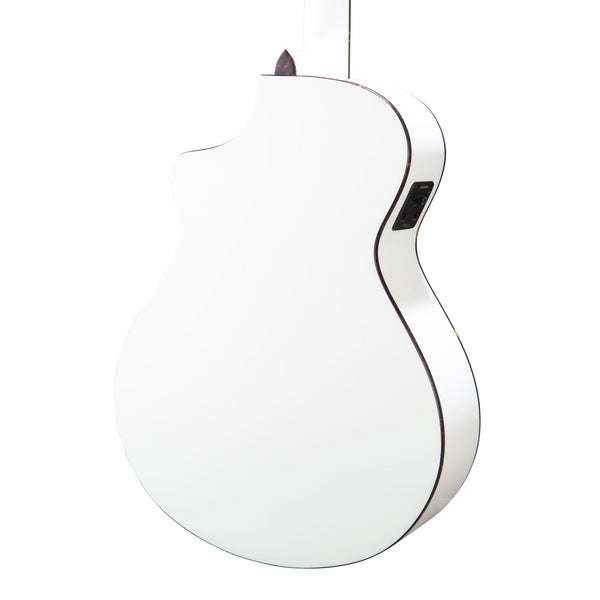 European Spruce - African Mahogany Discovery S Concert Satin White CE - El Cajon Guitars and Music