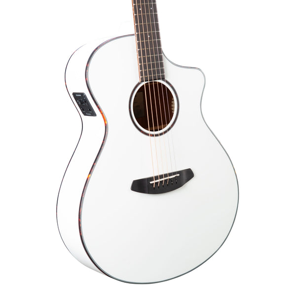 European Spruce - African Mahogany Discovery S Concert Satin White CE - El Cajon Guitars and Music