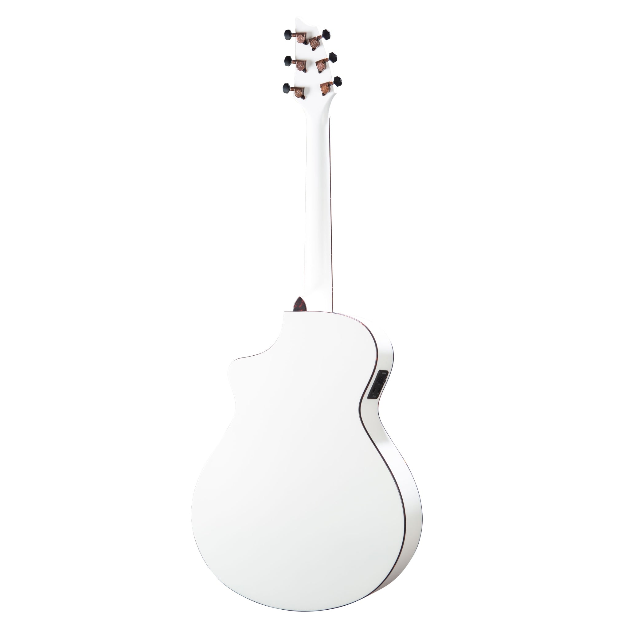 European Spruce - African Mahogany Discovery S Concert Satin White CE - El Cajon Guitars and Music