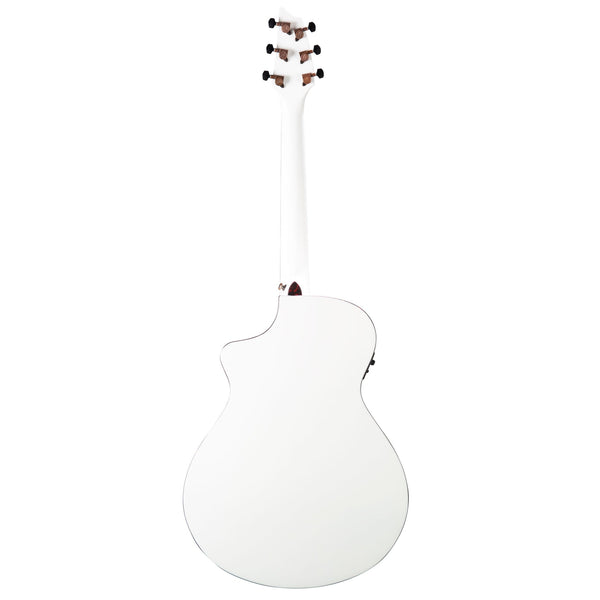 European Spruce - African Mahogany Discovery S Concert Satin White CE - El Cajon Guitars and Music