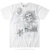 Grateful Dead Sketch Notepad Mens T-shirt- Liquid Blue