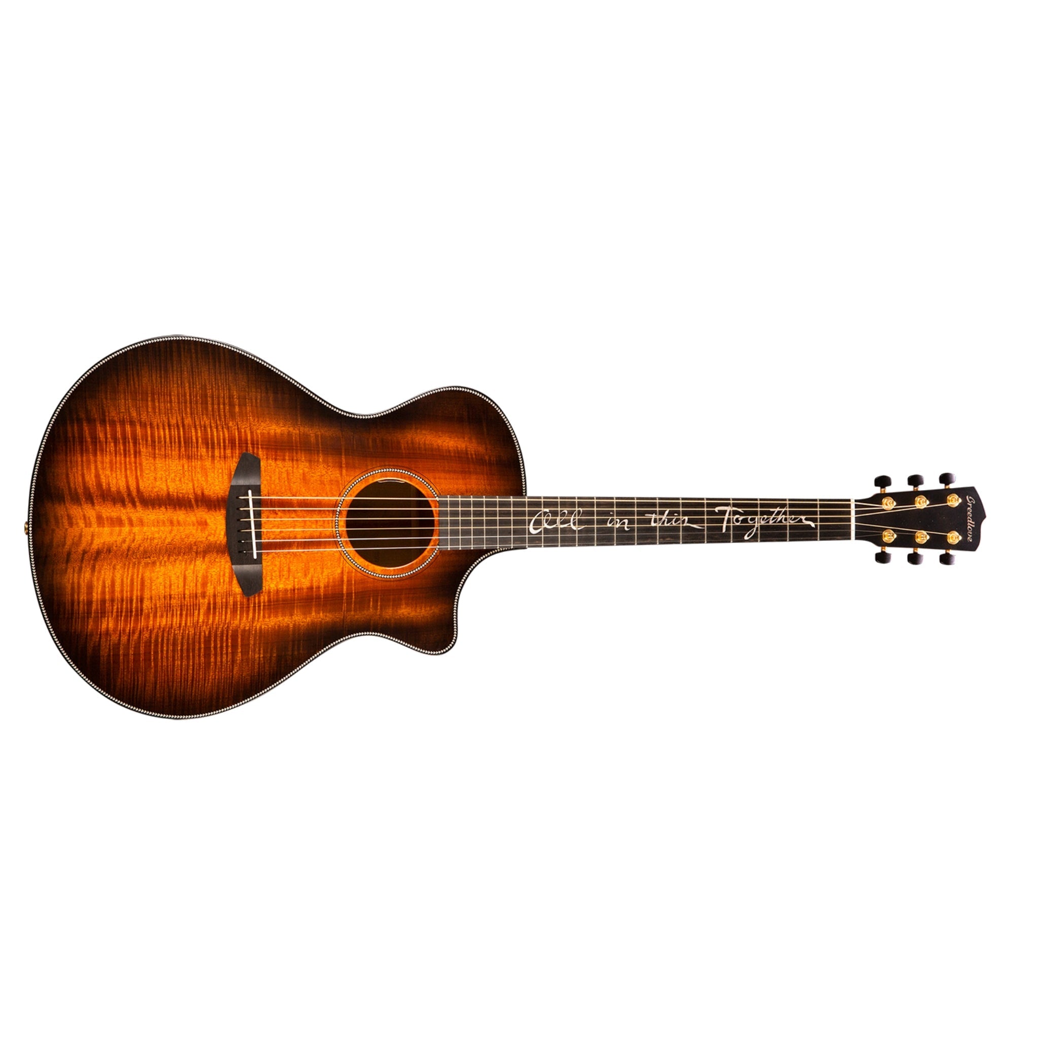 Jeff Bridges Oregon Dreadnought Concerto Bourbon CE Myrtlewood - Myrtlewood - El Cajon Guitars and Music