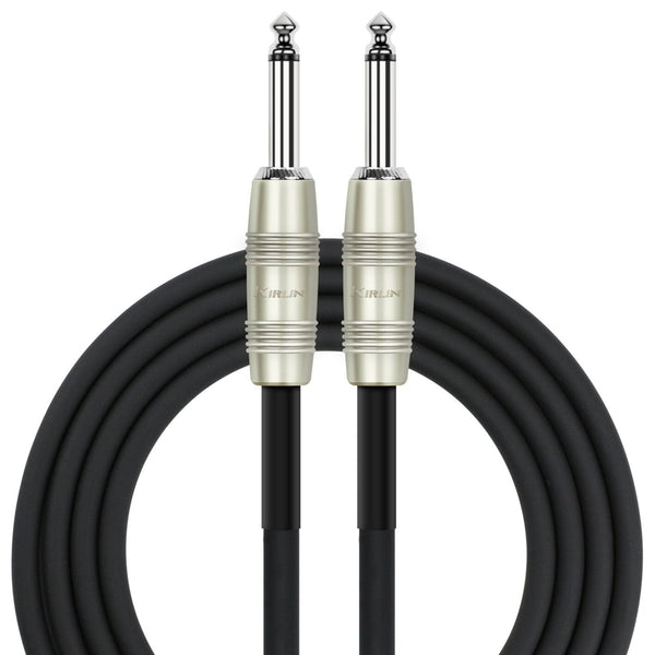 KIRLIN INSTRUMENT CABLE 10' 20AWG 1/4" MONO PLUG - IPCC - 201PN - 10/BK - El Cajon Guitars and Music