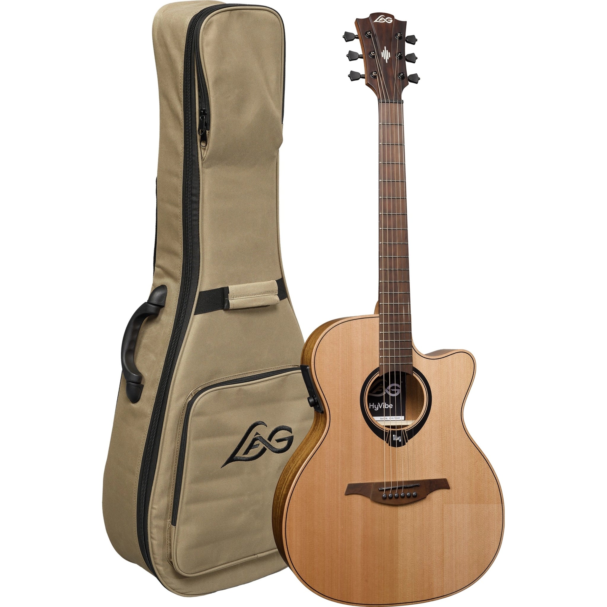 LAG Smart Guitar - HyVibe 10 Auditorium Cutaway Satin GLH HV10ACE - El Cajon Guitars and Music
