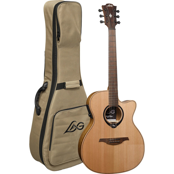 LAG Smart Guitar - HyVibe 10 Auditorium Cutaway Satin GLH HV10ACE - El Cajon Guitars and Music