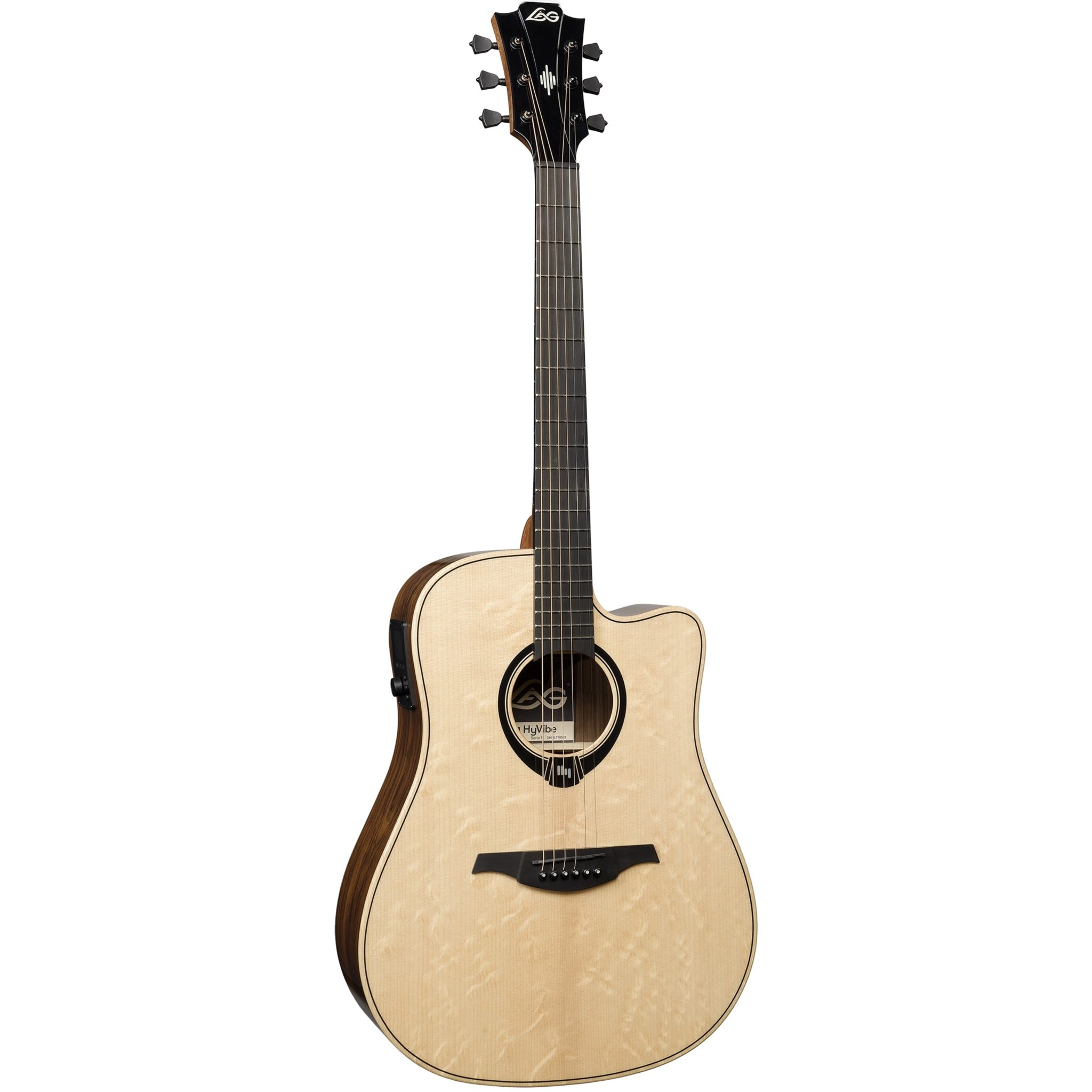 Lag Smart Guitar Hyvibe 30 Dreadnought Cutaway Gloss - El Cajon Guitars and Music