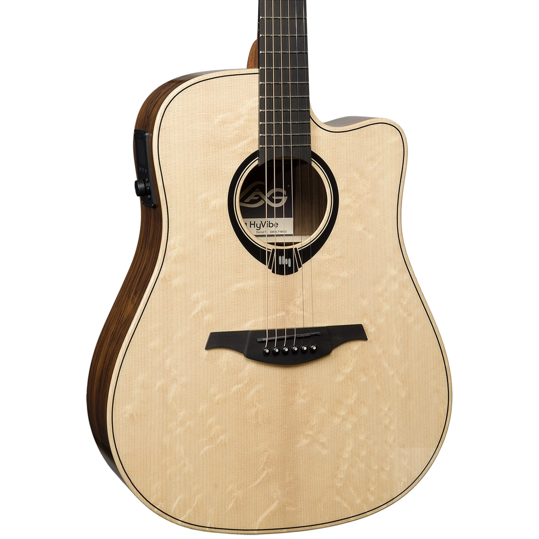 Lag Smart Guitar Hyvibe 30 Dreadnought Cutaway Gloss - El Cajon Guitars and Music