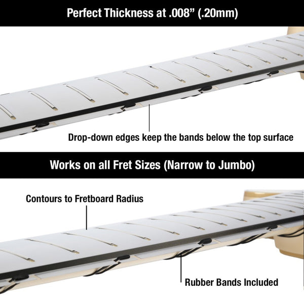 MusicNomad Fret Shield™ - Total Fretboard Protector Guard Tool for Fret Polishing on 24.75" Guitar Fret Scales - not recommended for Gibson (MN804) - El Cajon Guitars and Music