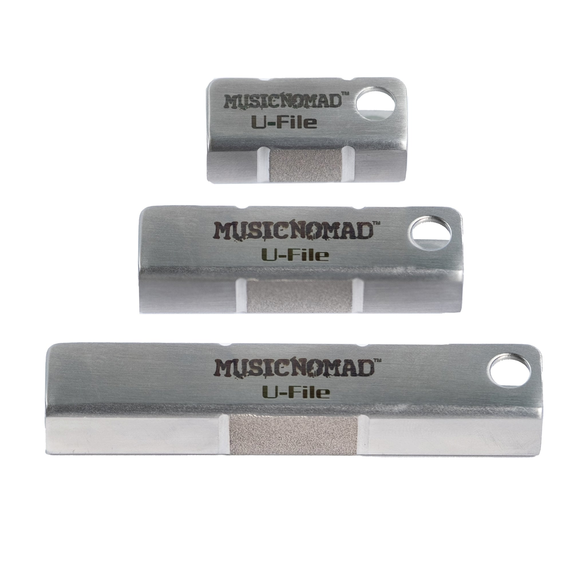 MusicNomad (NEW) Fret Leveler - Diamond U - File for Leveling Single Guitar Frets - 3 Pack (1.25”, 2”, 3”) - El Cajon Guitars and Music