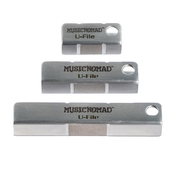 MusicNomad (NEW) Fret Leveler - Diamond U - File for Leveling Single Guitar Frets - 3 Pack (1.25”, 2”, 3”) - El Cajon Guitars and Music
