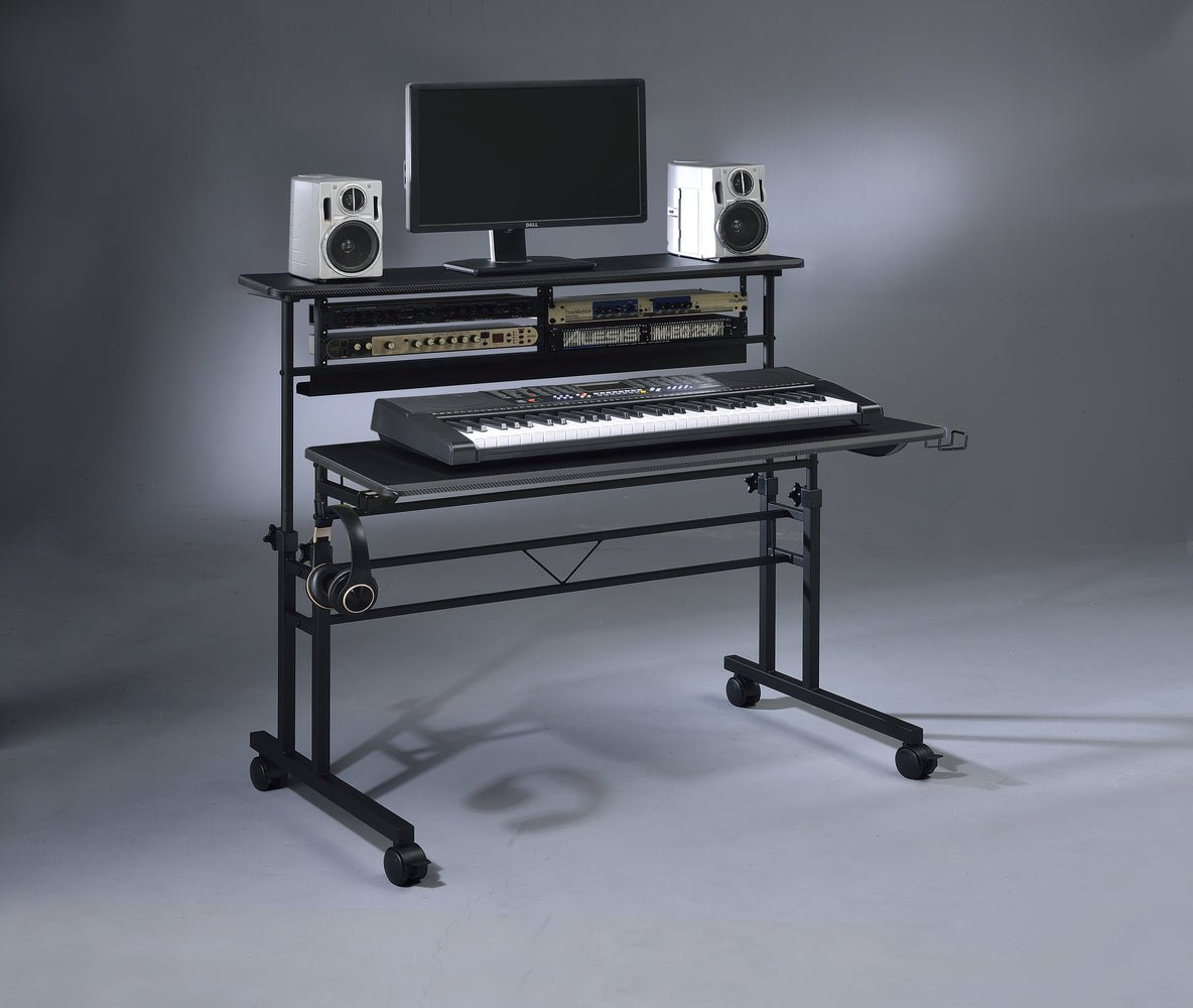 Musiea BE100 Series Sit-Stand Music Recording Studio Desk Workstation w/2x3U Rack