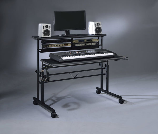 Musiea BE100 Series Sit-Stand Music Recording Studio Desk Workstation w/2x3U Rack