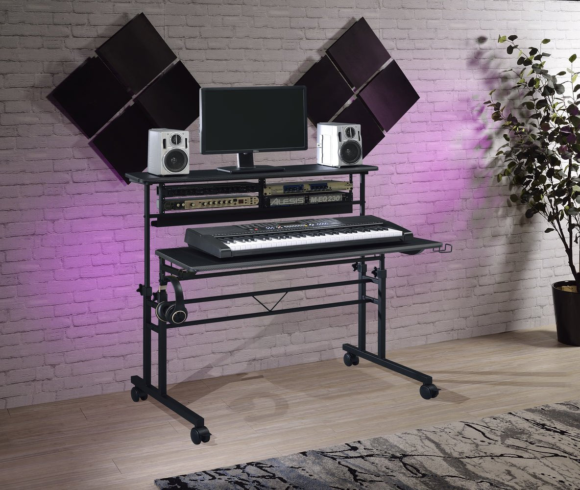 Musiea BE100 Series Sit-Stand Music Recording Studio Desk Workstation w/2x3U Rack