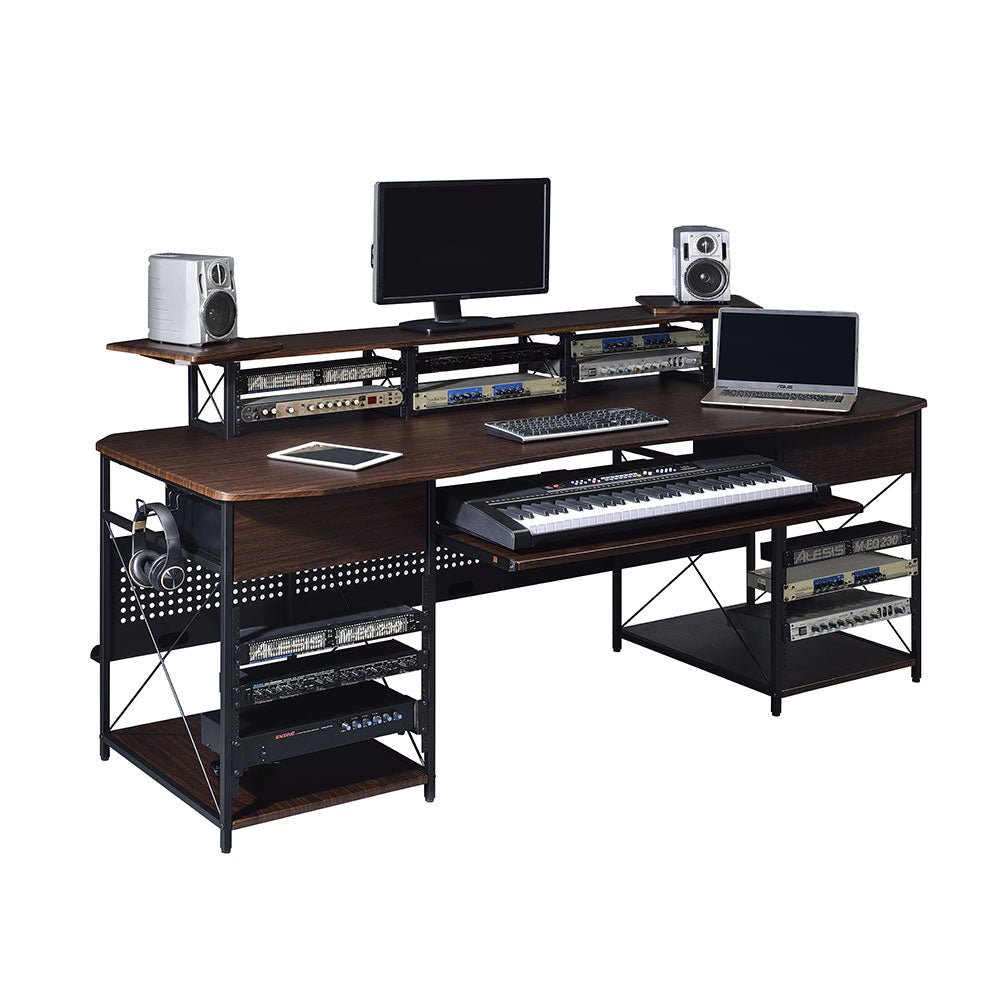Musiea EX200 Series Pro Music Recording Studio Desk Workstation w/ 3 x 4U Rack and 2 x 9U Rack