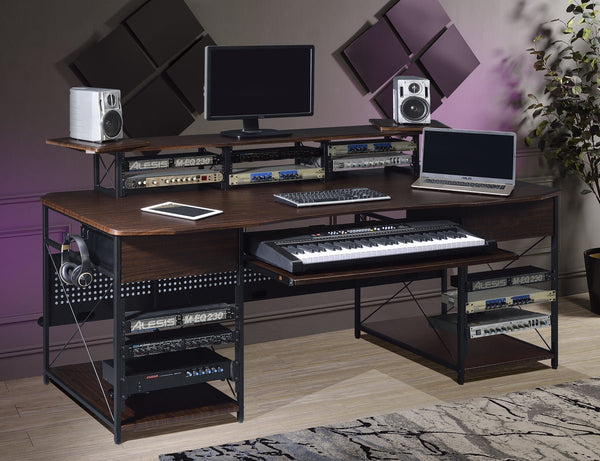Musiea EX200 Series Pro Music Recording Studio Desk Workstation w/ 3 x 4U Rack and 2 x 9U Rack