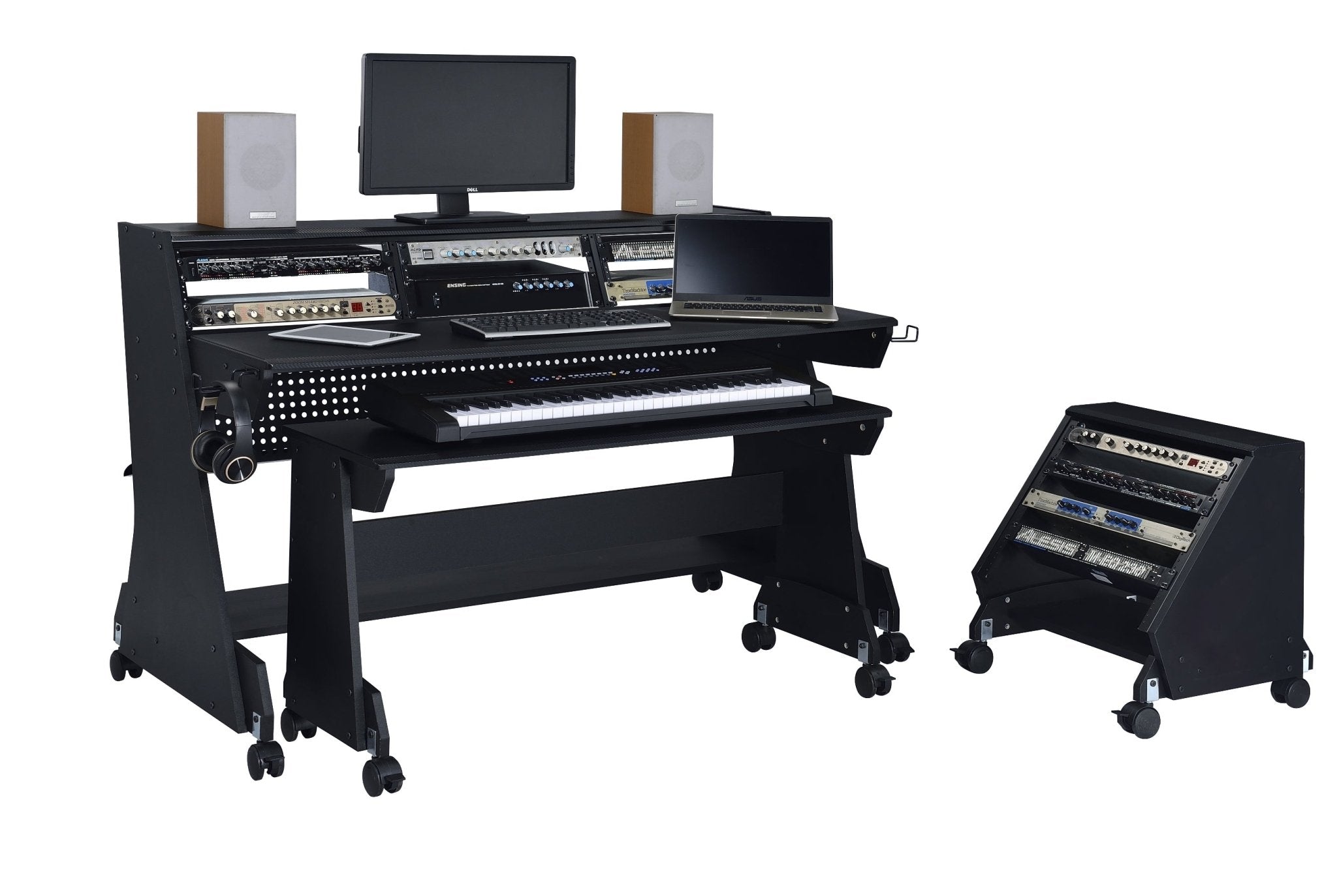 Musiea EX88 Series 88 Keys Pro Music Studio Desk Workstation with Rack Cabinet