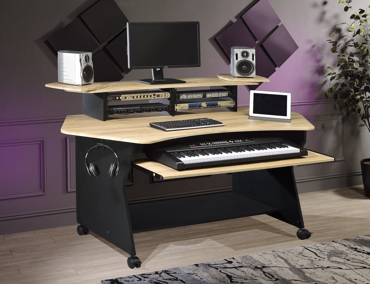 Musiea IM100 Series Music Recording Studio Desk Workstation w/ 2 x 4U Rack