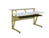 Musiea IM200 Series Tempered Glass Music Recording Studio Desk w/2 x 4U Rack