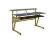 Musiea IM200 Series Tempered Glass Music Recording Studio Desk w/2 x 4U Rack