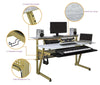Musiea IM200 Series Tempered Glass Music Recording Studio Desk w/2 x 4U Rack