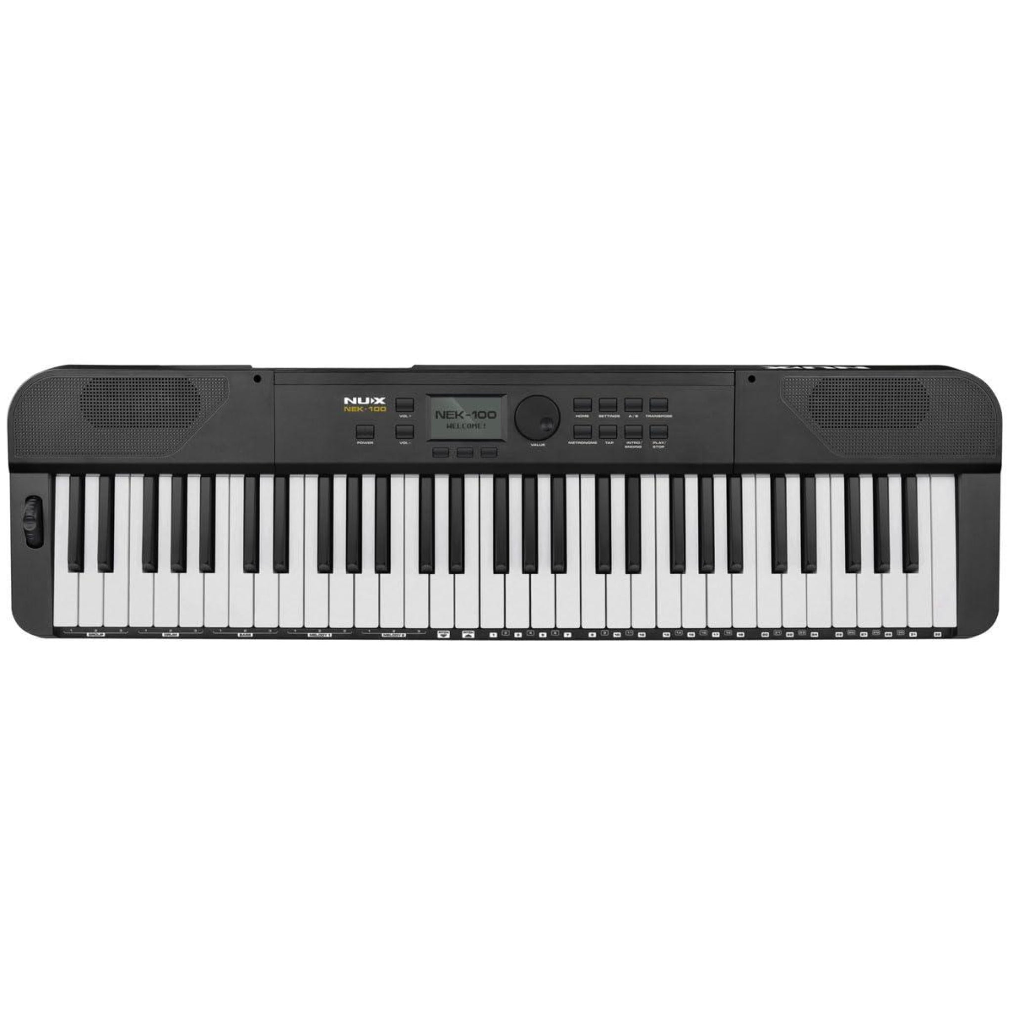 NUX NEK - 100 Digital Keyboard, 61 Keys with Touch Response,Rechargeable Battery - El Cajon Guitars and Music