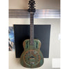 Recording King RM - 997 - VG Swamp Dog Metal Body Resonator Style - 0 Distressed Vintage Green - El Cajon Guitars and Music