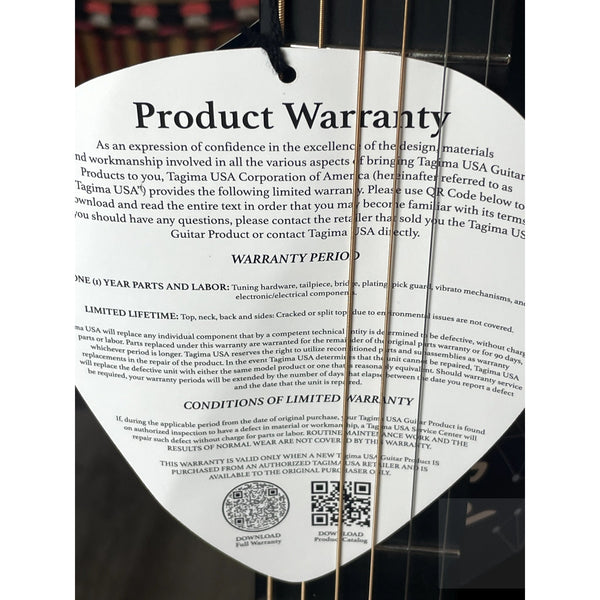 Tagima Lumi - X White Sparkle Smart Guitar - Built In effects, tuner, looper, drum machine, and practice modes - El Cajon Guitars and Music