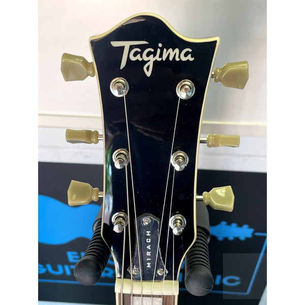 Tagima Mirach Flamed Transparent Amber with Real Rosewood Fretboard Hardshell Case Included - El Cajon Guitars and Music