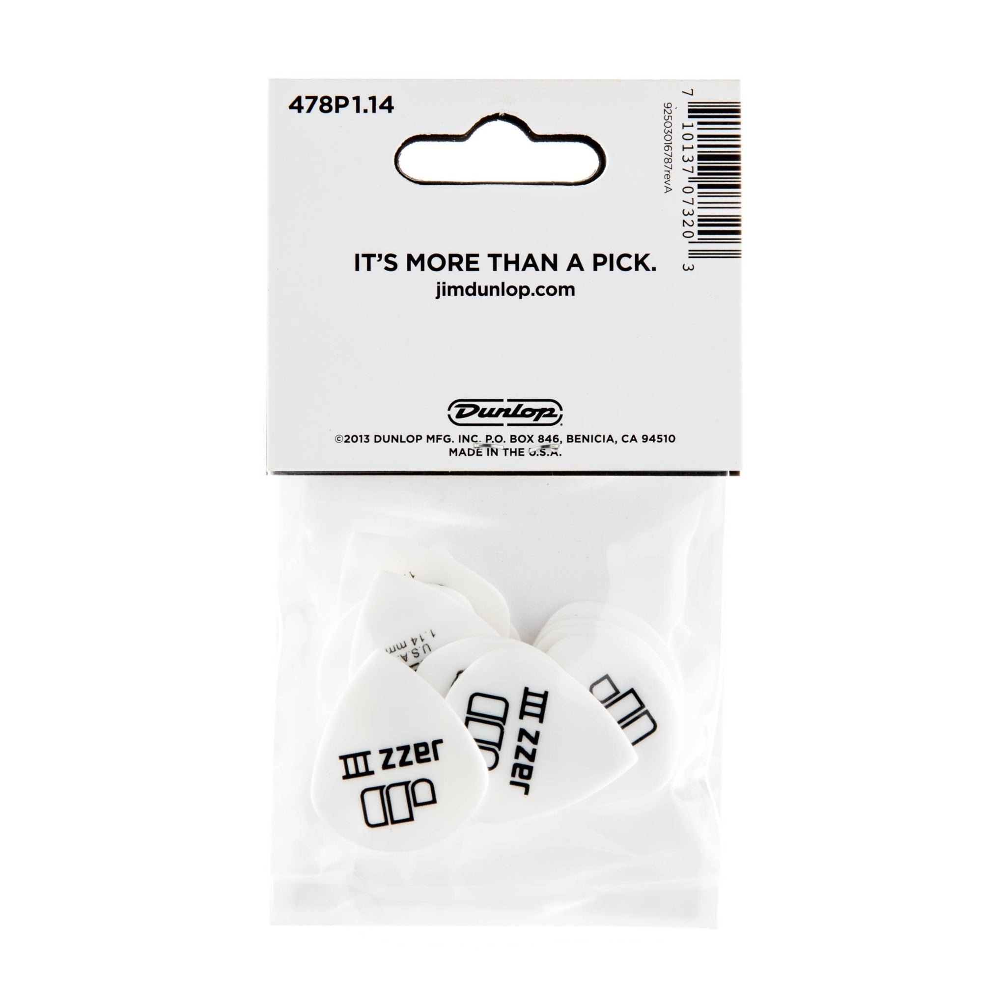 TORTEX® WHITE JAZZ III PICK 1.14MM - El Cajon Guitars and Music