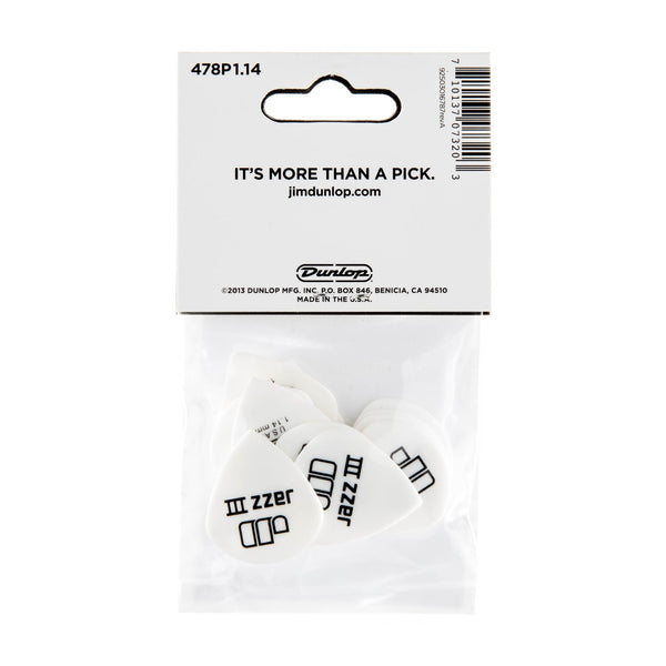 TORTEX® WHITE JAZZ III PICK 1.14MM - El Cajon Guitars and Music