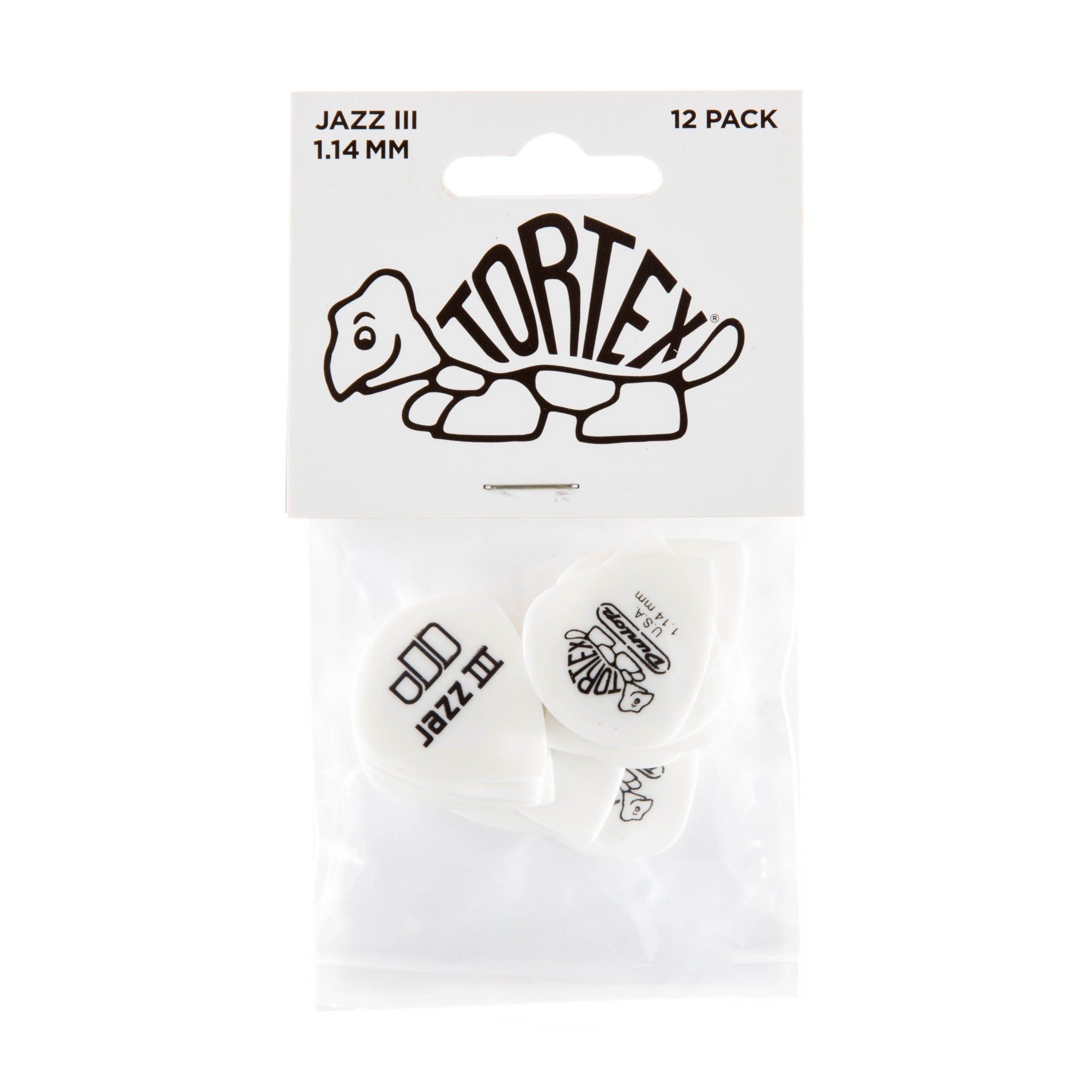 TORTEX® WHITE JAZZ III PICK 1.14MM - El Cajon Guitars and Music