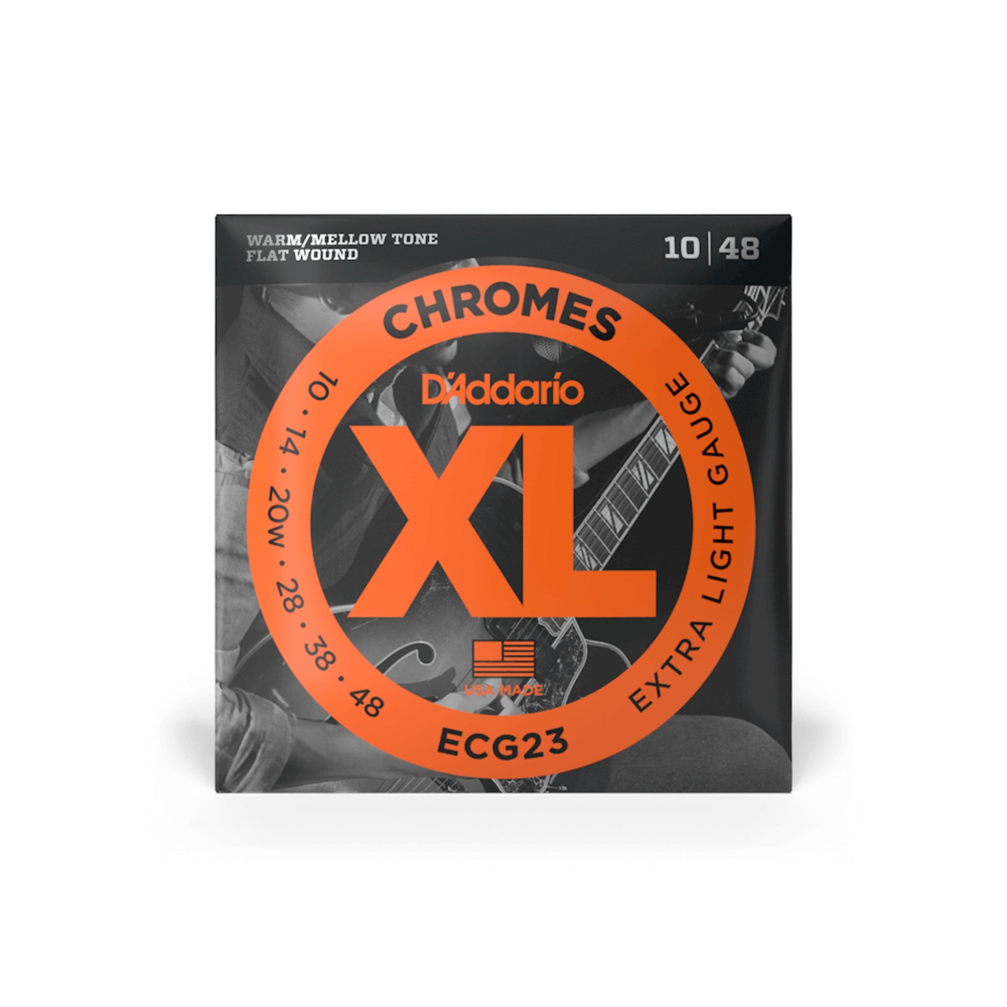 D'Addario Guitar Strings 10-48 Extra Light, XL Chromes Electric Guitar Strings