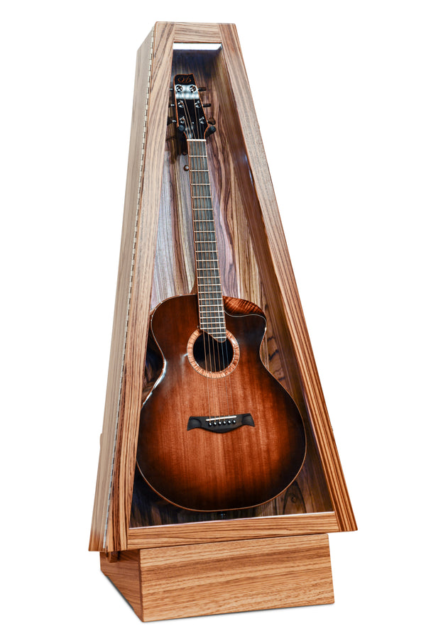 ClimaStand Triangle Humidor with Base - Zebrawood