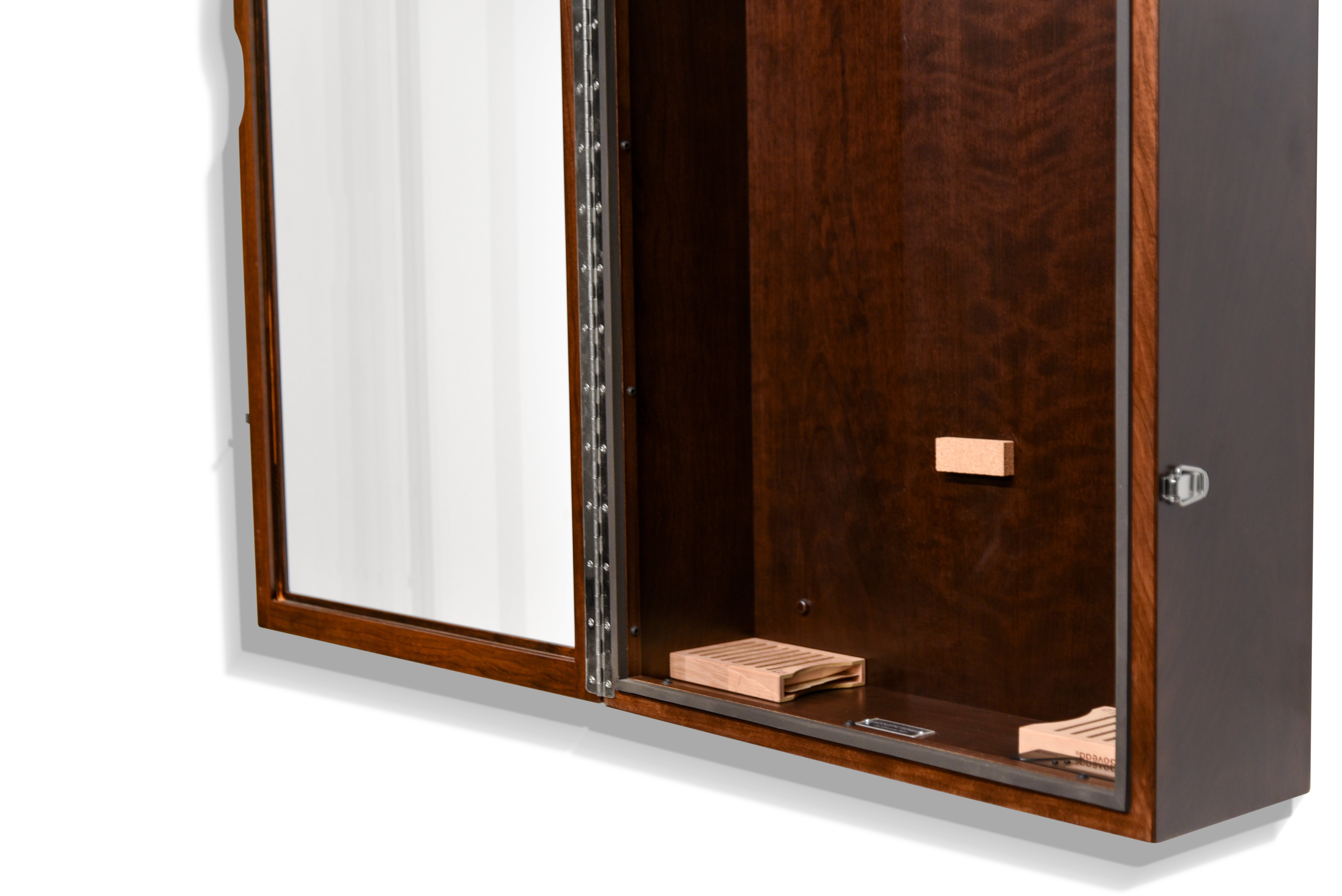 ClimaCase Rectangle Humidor - Cherry with Onyx Stain