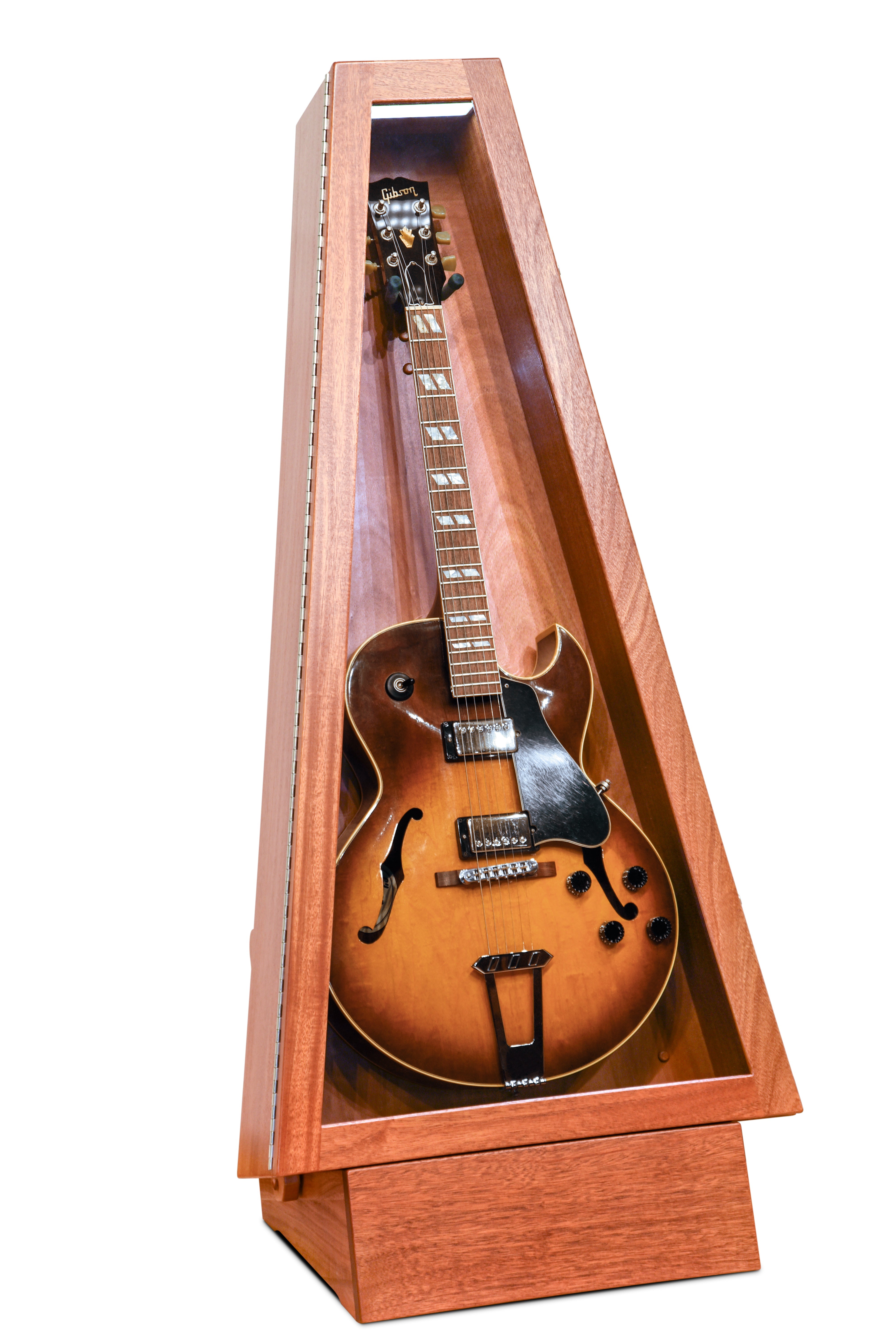 ClimaStand Triangle Humidor with Base - African Mahogany