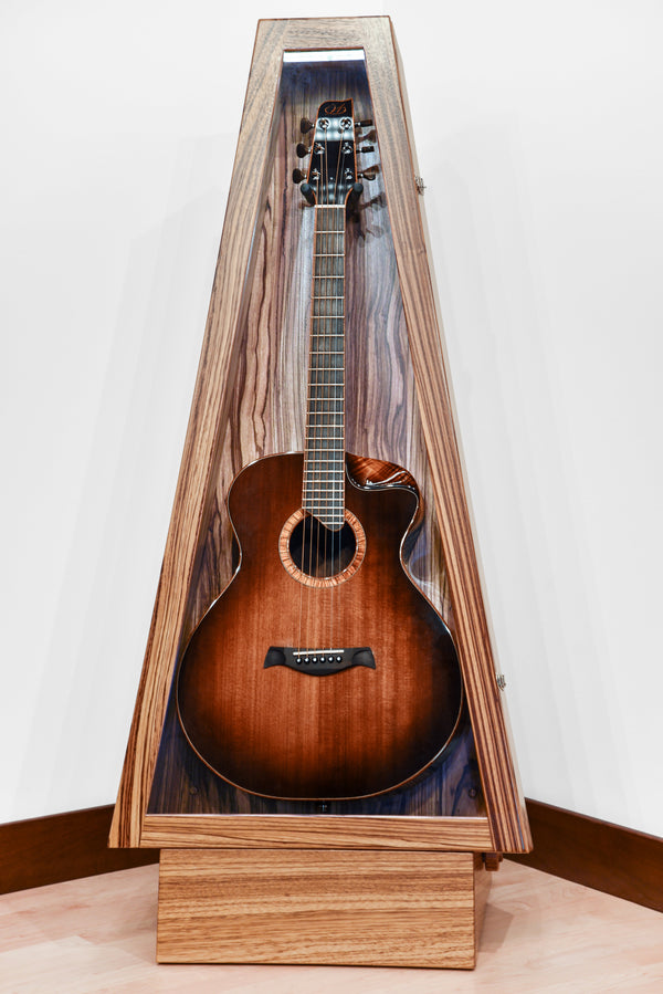 ClimaStand Triangle Humidor with Base - Zebrawood