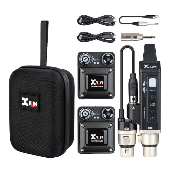Xvive U45DR2 stereo wireless in-ear monitor system with two receivers