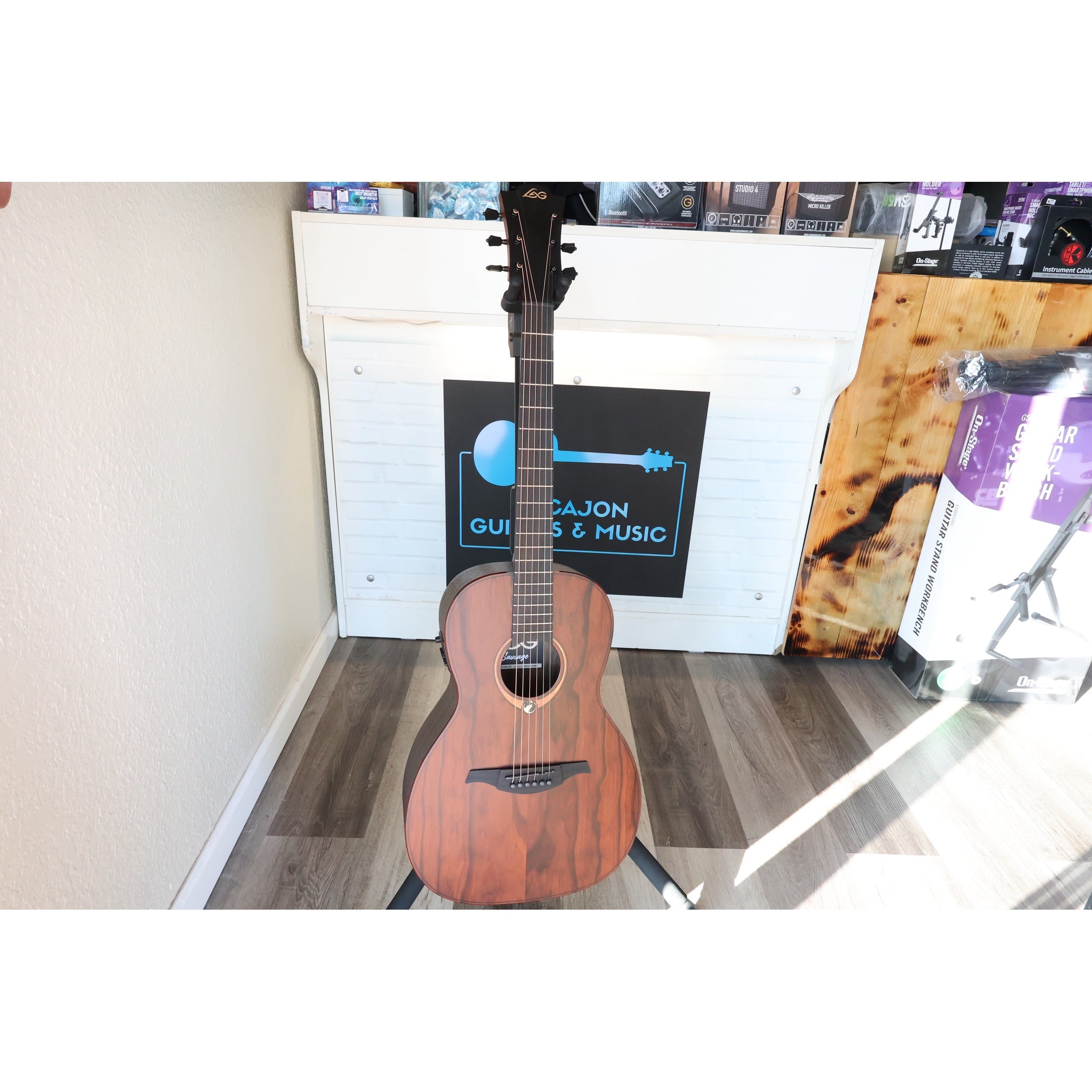 Lâg Sauvage PE Parlor Acoustic-Electric Guitar