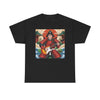 Rockin' Samurai Tee | Unisex Heavy Cotton Shirt, Guitar Lover Gift, Music Enthusiast Apparel, Unique Artwork Tee, Casual Wear