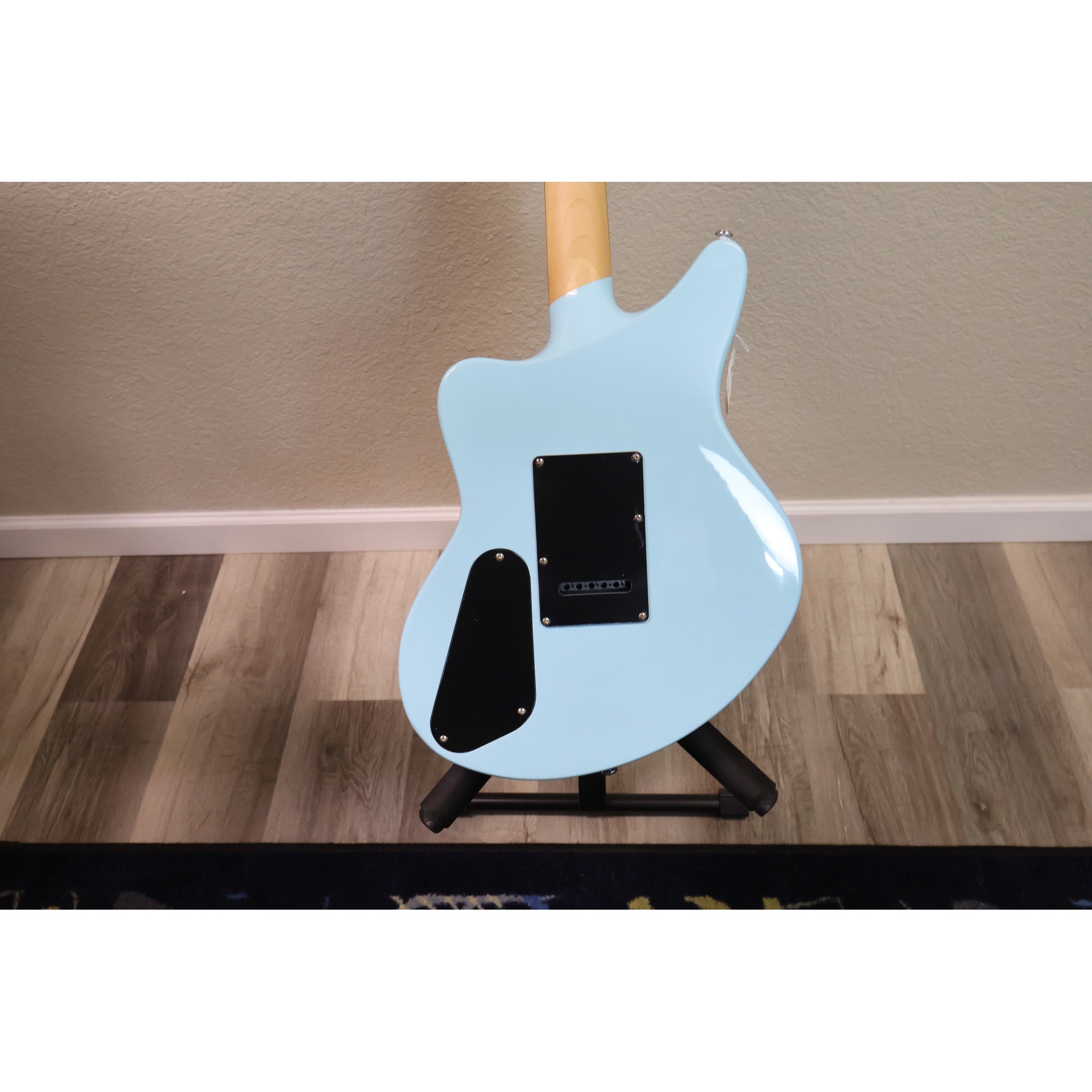 D'Angelico Premier Bedford SH Sky Blue back of body with tremolo and control cavity covers