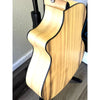 Breedlove Oregon Concerto CE solid Myrtlewood back and cutaway-side detail showing the natural wood grain – serial 30844