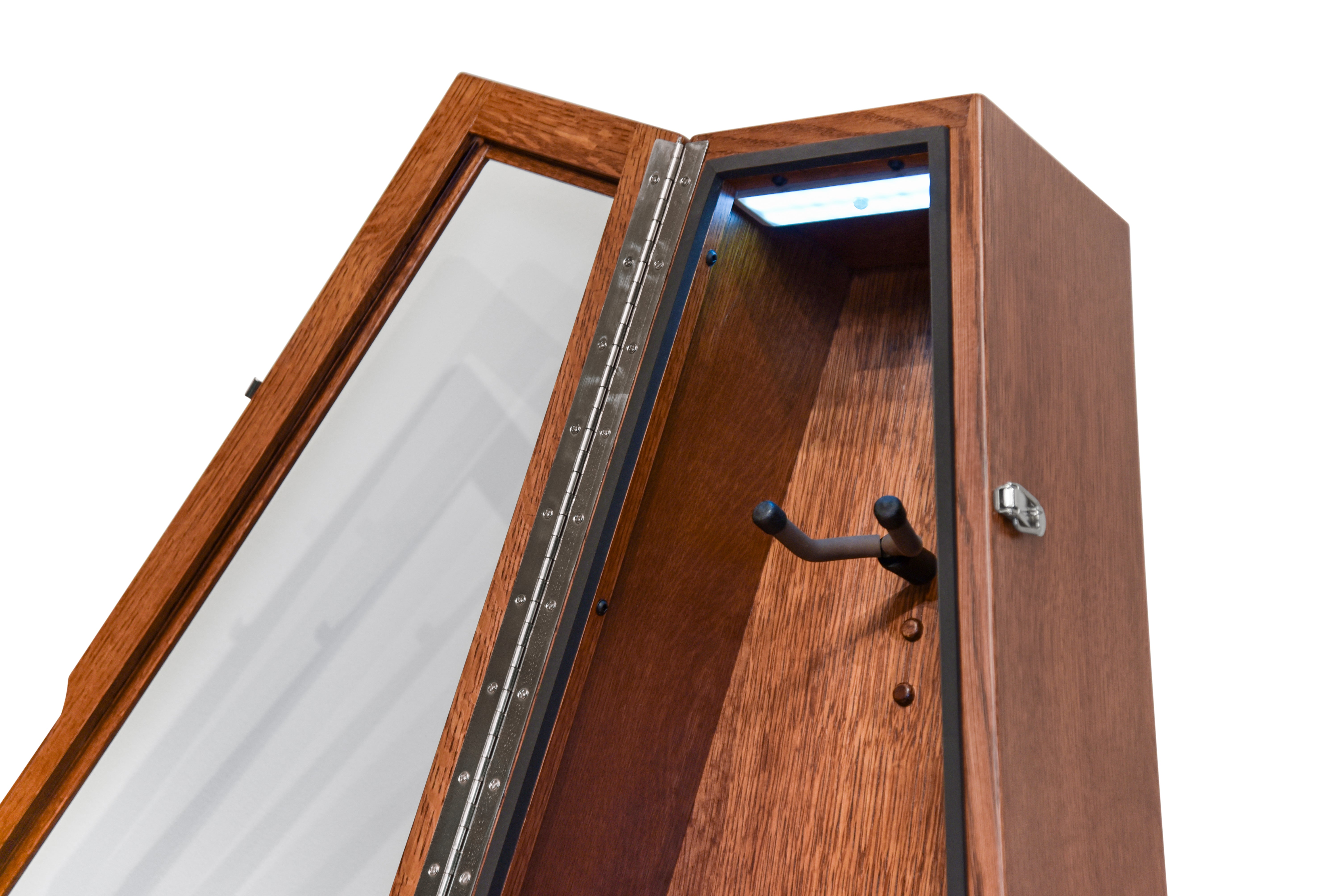 ClimaStand Triangle Humidor with Base - Quartersawn White Oak with Boston Stain